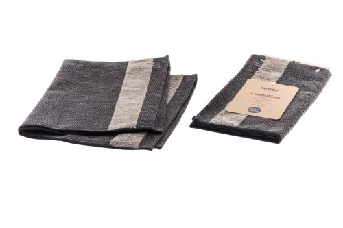 RENTO Saunová podložka 60x50cm (černá/len)