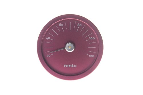 RENTO Teploměr do sauny kulatý - brusinkově červená