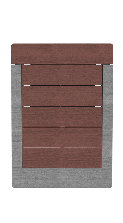 Venkovní sprchový rošt -  Tmavě kávová barva