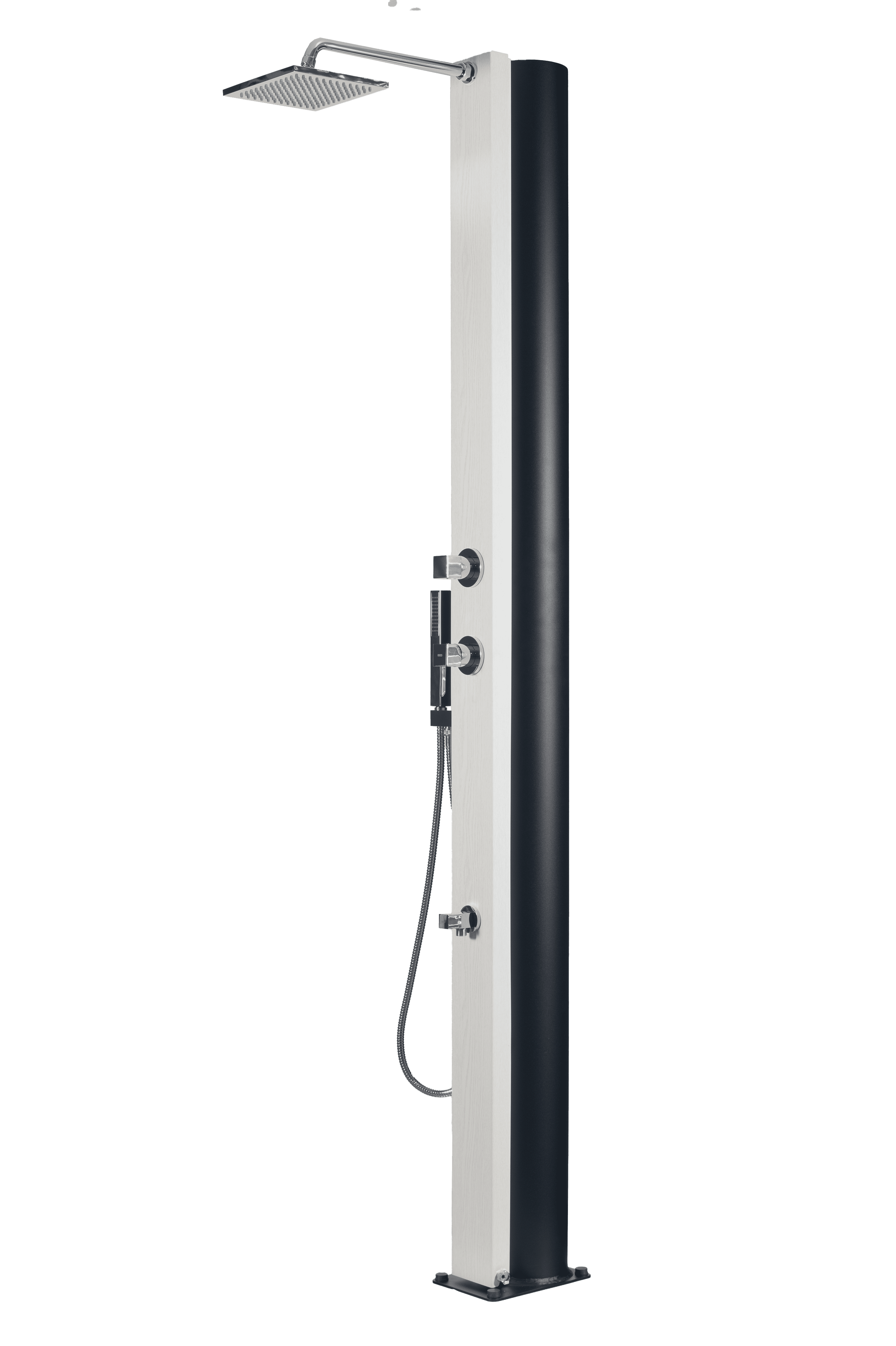 Solární sprcha BORA BÍLÝ DUB s oplachem nohou