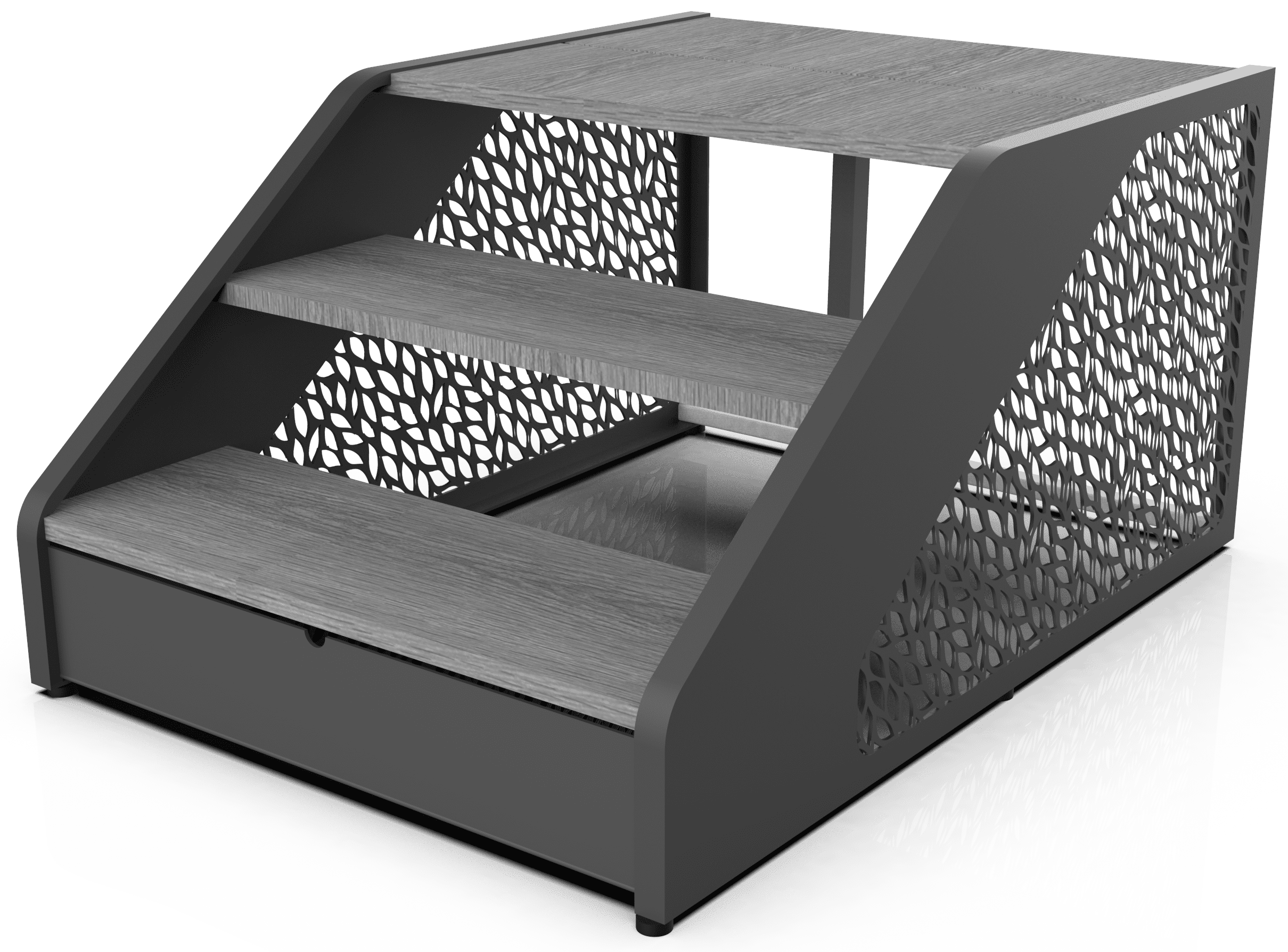 Schůdky Poolex Wood - šedá